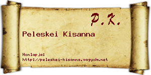Peleskei Kisanna névjegykártya